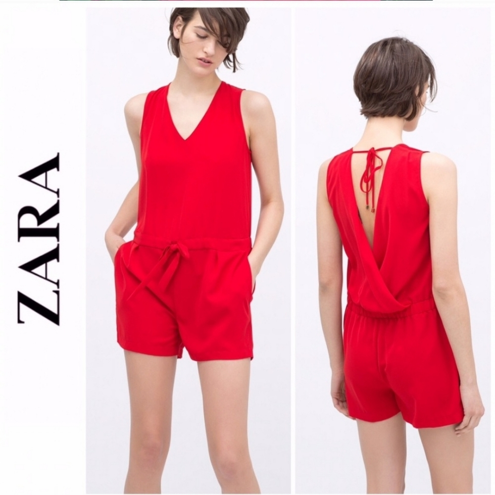 Zara red romper